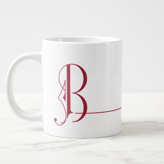Mooie minimalistische legant monogram B Grote Koffiekop (Links)