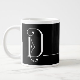 Mooie minimalistische legant monogram D Grote Koffiekop