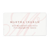 Mooie minimalistische monogram etiket (Voorkant)