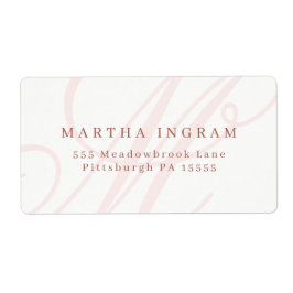 Mooie minimalistische monogram etiket