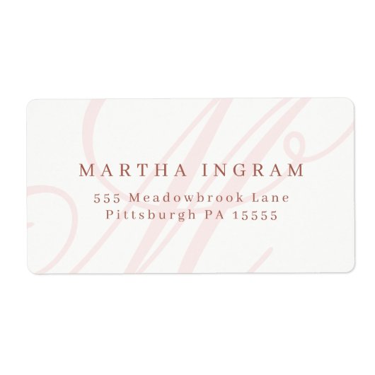 Mooie minimalistische monogram etiket (Voorkant)