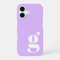 Mooie Minimalistische Monogram Letter in Lila Paar