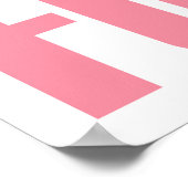 Mooie minimalistische roze typografie poster (Hoek)