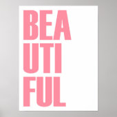Mooie minimalistische roze typografie poster (Voorkant)