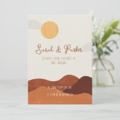Mooie minimalistische soennitische bruiloft kaart (Staand voorkant)
