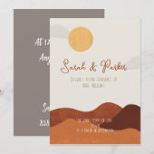 Mooie minimalistische soennitische bruiloft kaart (Voorkant / Achterkant)