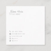 Mooie minimalistische Visitekaartjes rond het cirk (Achterkant)