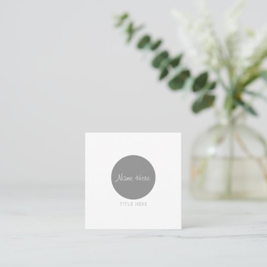 Mooie minimalistische Visitekaartjes rond het cirk (Staand voorkant)