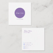 Mooie minimalistische Visitekaartjes rond het cirk (Voorkant / Achterkant)