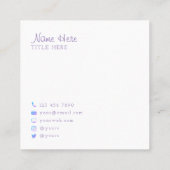 Mooie minimalistische Visitekaartjes rond het cirk (Achterkant)