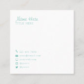 Mooie minimalistische Visitekaartjes rond het cirk (Achterkant)