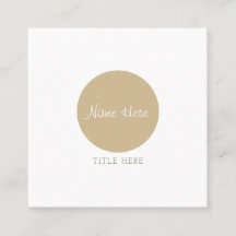 Mooie minimalistische Visitekaartjes rond het cirk