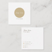 Mooie minimalistische Visitekaartjes rond het cirk (Voorkant / Achterkant)