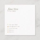 Mooie minimalistische Visitekaartjes rond het cirk (Achterkant)