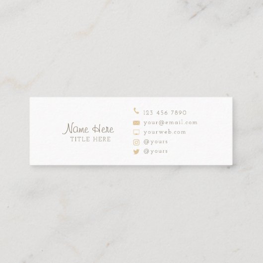 Mooie minimalistische Visitekaartjes van Circle Mi (Achterkant)