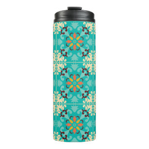 Mooie mint- en gele Azulejos, Thermosbeker