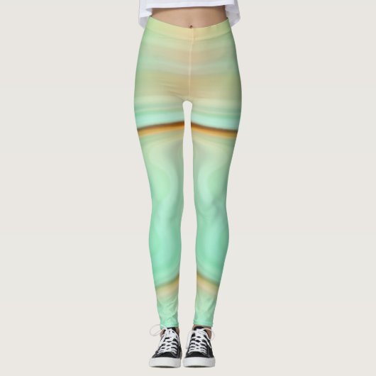 Mooie Mint Gradiënt Leggings (Voorkant)