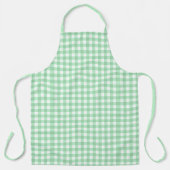 Mooie Mint Green White Gingham Check Schort (Voorkant)