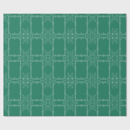 Mooie Mint Groene Bloem Cadeaupapier (Vlak)