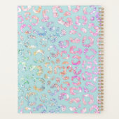 Mooie Mint Unicorn Dierenprint glitters monogram Planner (Achterkant)