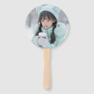 Mooie Mint Winter Anime Meisje Feest Favor Knop Handwaaier