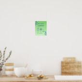 Mooie Mintgroene Keuken Muur Kunstprint Poster (Keuken)