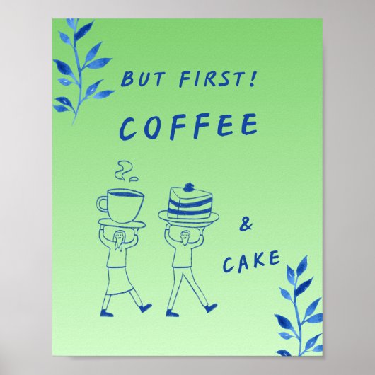 Mooie Mintgroene Keuken Muur Kunstprint Poster (Voorkant)
