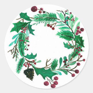 Mooie mistletoe met schaarste ronde sticker