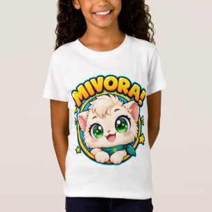 Mooie Mivora Anime Kat Metalen Wanddecoratie T-shirt