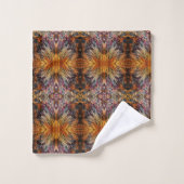 Mooie Mixed Pattern Yellow Oranje Brown Blue Bad Handdoek (Wasdoekje)