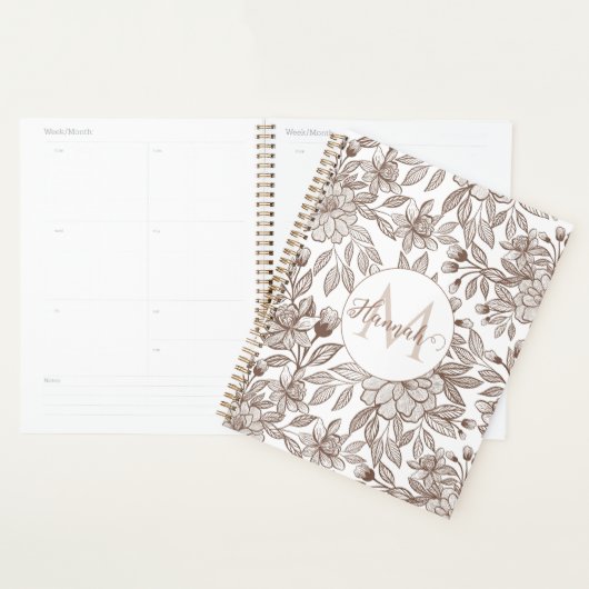 Mooie Mocha Mousse Bloemen Planner (Display)