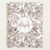 Mooie Mocha Mousse Bloemen Planner (Voorkant)