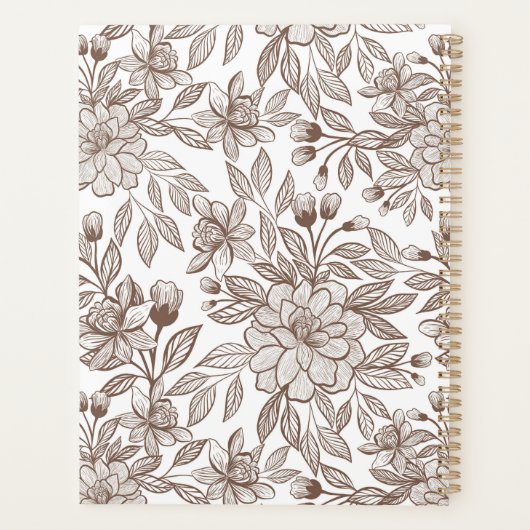 Mooie Mocha Mousse  Bloemen Planner (Achterkant)