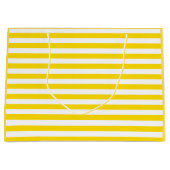 Mooie, modaal gele witte streep Sjabloon Groot Cadeauzakje (Voorkant)