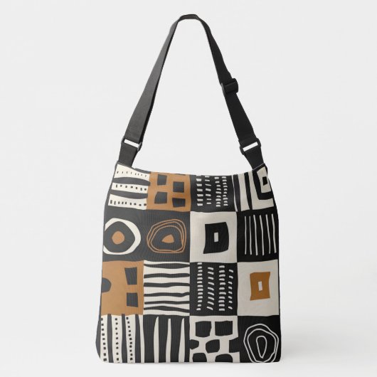 Mooie modderdoek Afrikaanse print Crossbody Tas (Voorkant)