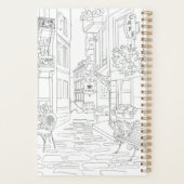 Mooie mode meisje met tas in Parijs Planner (Achterkant)