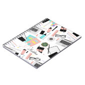 Mooie moderne aangepaste bureaubladpatroon notitieboek (Linkerzijde)