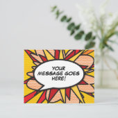 Mooie Moderne Aangepaste Tekstballon Aankondigingskaart (Staand voorkant)