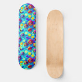 Mooie moderne abstracte kleurrijke parels persoonlijk skateboard (Voorkant)