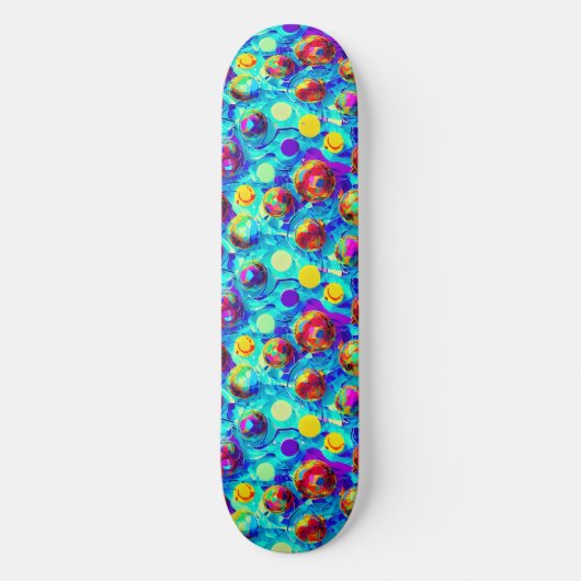 Mooie moderne abstracte kleurrijke parels persoonlijk skateboard (Voorkant)