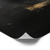 Mooie moderne abstracte oude dorpsschildering poster (Hoek)