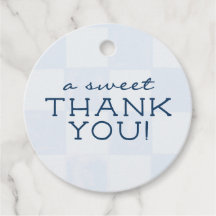 Mooie moderne blauwe geruite babyshower