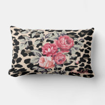 Mooie moderne bloemen op luipaardprint-persoonlijk