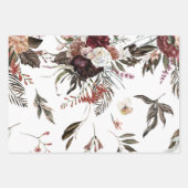 Mooie moderne bloempatroon cadeau inpakpapier vel (Voorkant 2)