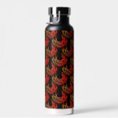 Mooie Moderne Boho Elegante Abstracte Kunst Patroo Waterfles (Rechts)