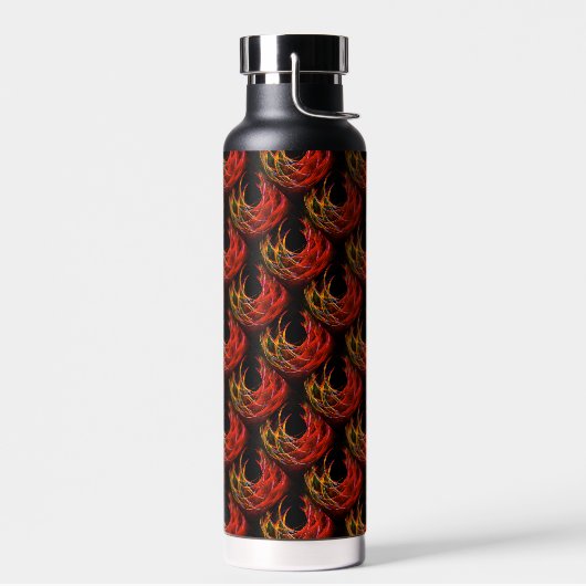 Mooie Moderne Boho Elegante Abstracte Kunst Patroo Waterfles (Links)