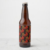 Mooie moderne boho elegante abstracte kunstpatroon bier etiket (Voorkant)