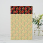 Mooie moderne boho elegante abstracte kunstpatroon briefpapier (Staand voorkant)