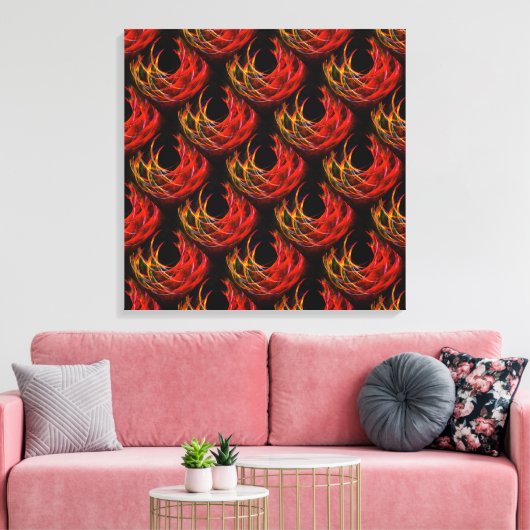Mooie moderne boho elegante abstracte kunstpatroon canvas afdruk (Insitu (Woonkamer))
