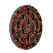 Mooie moderne boho elegante abstracte kunstpatroon dartbord (Voorkant Links)